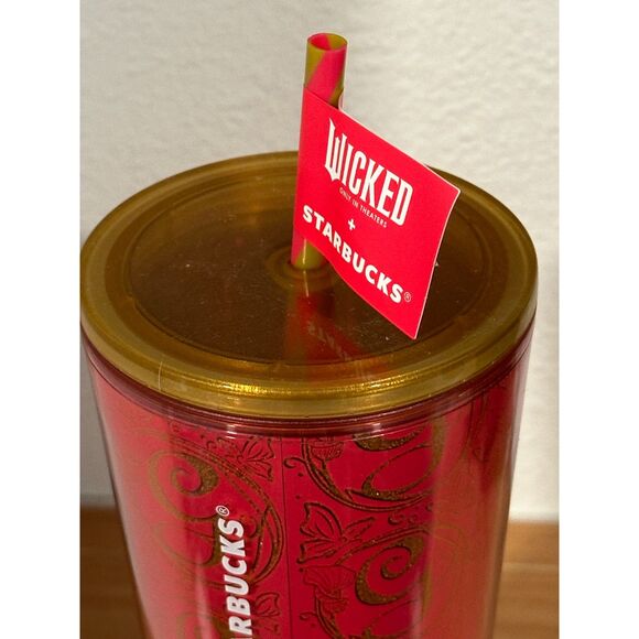Starbucks 2024 Wicked Collection Pink Glitter Cold Cup 24 oz. NWT - Picture 4 of 5